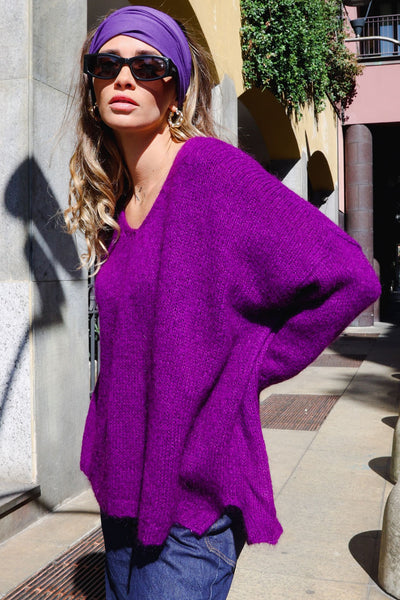 Maglione Con Scollo A V Grape Violet | Maglioni & Cardigan North Sails  Donna > Studioalteamilano